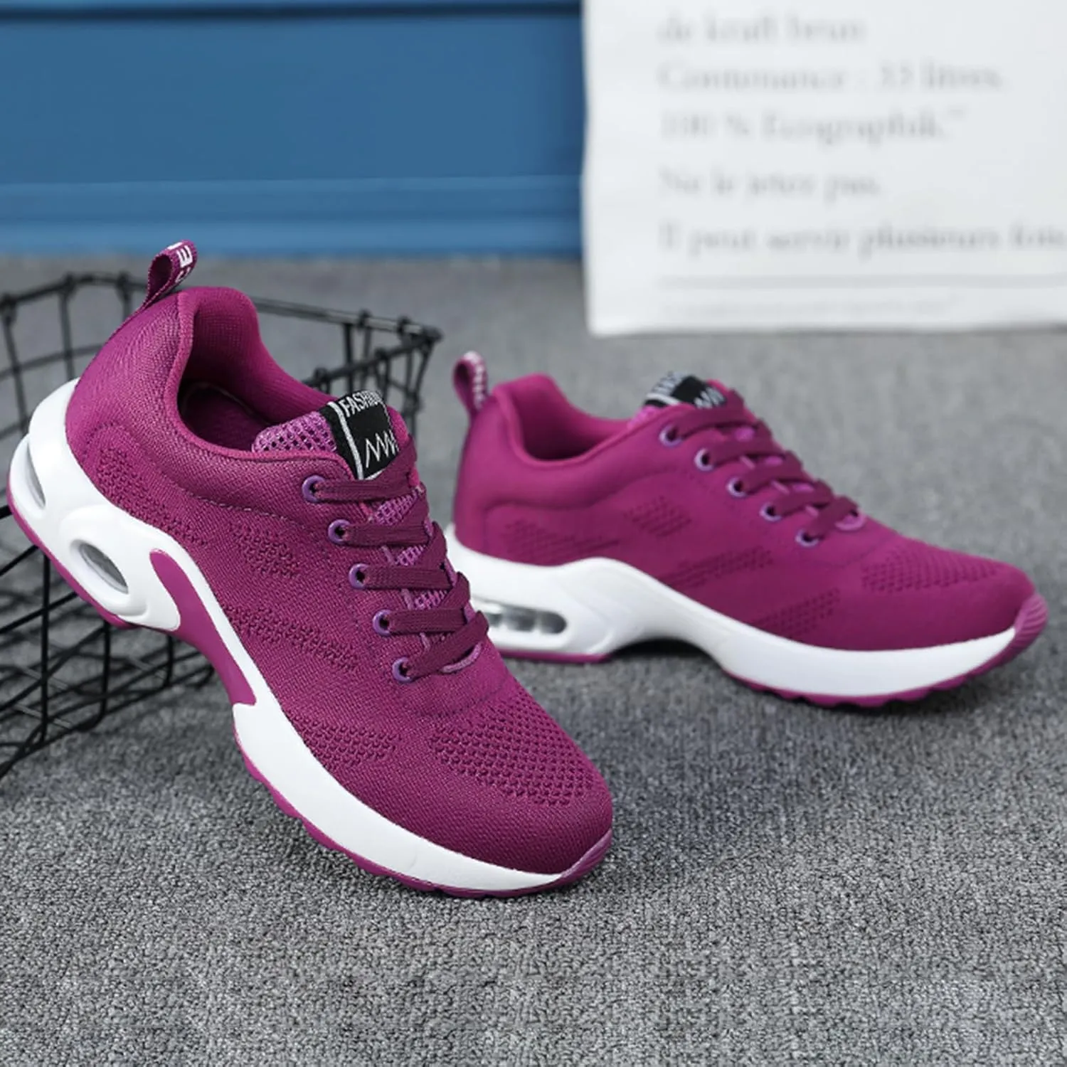 YIBLBOX Womens Fashion Sneakers Air Cushion Walking Runnning Shoes