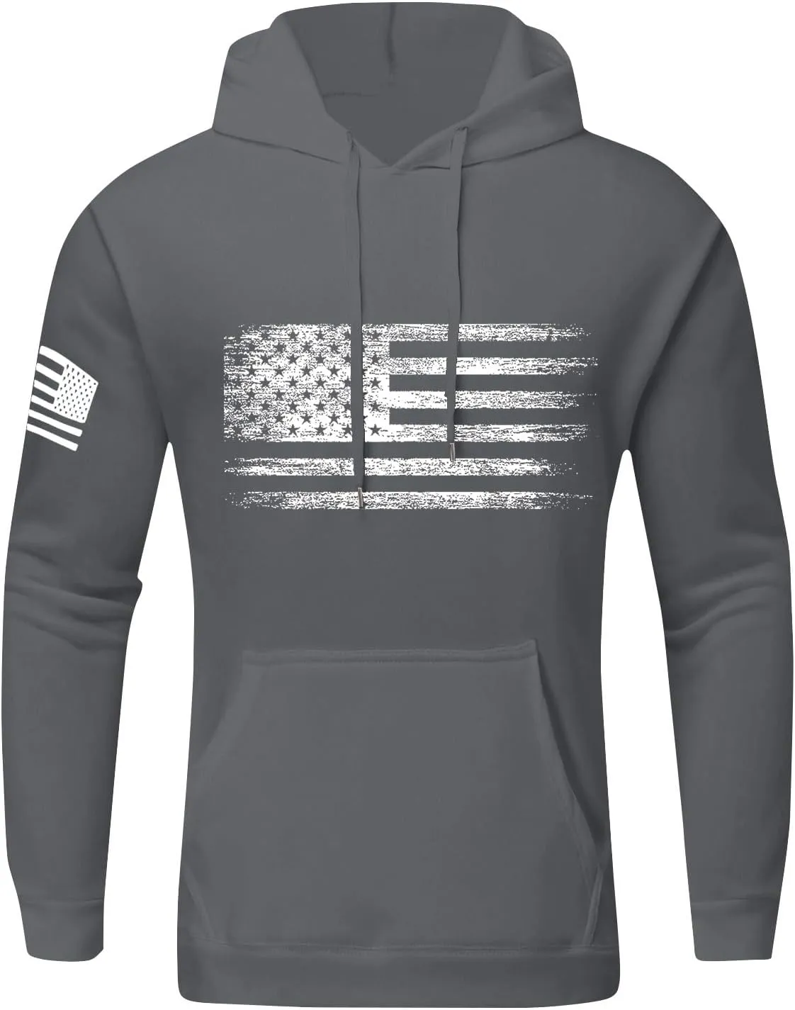 Ymosrh Men's Patriotic Hoodies USA Flag Print Hoodie Unisex Hooded Sweatshirt Pullover Casual Fashion Hoodies, M-6XL