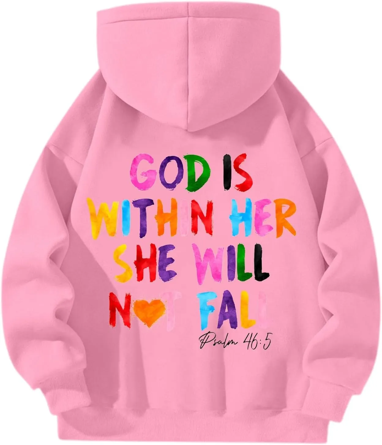 Zip Up Hoodie Women Letter Print Long Sleeve Drop Shoulder Casual Sweatshirt Drawstring Pockets Comfy Trendy Hoodies